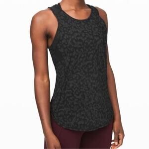 Lululemon Sculpt Tank Camo Leopard Print Size 4